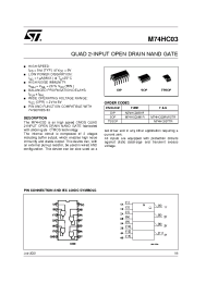 Datasheet M74HC03 manufacturer STMicroelectronics